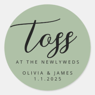Toss At The Newlyweds Sticker