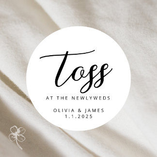 Toss At The Newlyweds Sticker