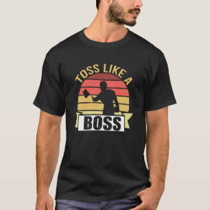 Toss Like A Boss Cornhole Players  Cornhole Design T-Shirt
