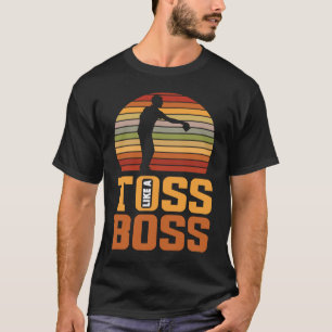 Toss Like A Boss Vintage Retro Style Cornhole T-Shirt