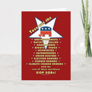 Toss Out the GOP SOBs! Card