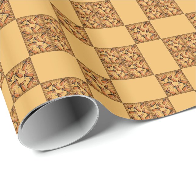 Tossed Cowboy Boots Wrapping Paper (Roll Corner)