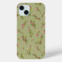 Tossed Floral Wildflowers on Pistachio Green