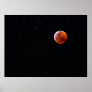 Total Blood Moon Eclipse Big Island Hawaii Poster