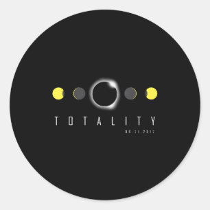 Total Eclipse 2017 Solar Eclipse Classic Round Sticker
