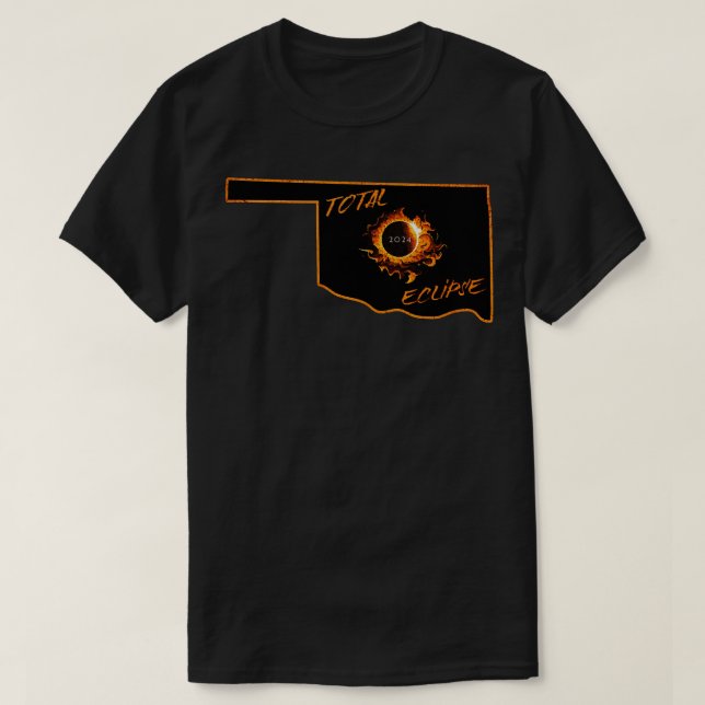 Total Eclipse 2024 Oklahoma T-Shirt (Design Front)