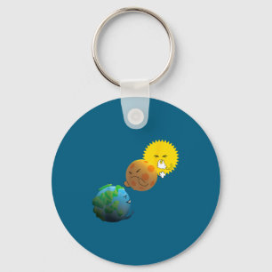 Total Eclipse April 8 Solar Spring Season Key Ring