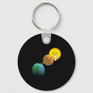Total Eclipse April 8 Solar Spring Season Key Ring