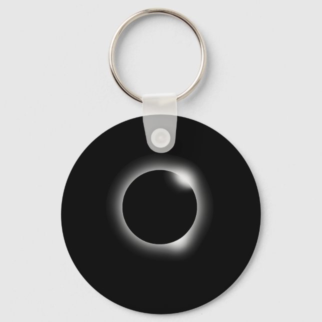 Total Eclipse Nerdy Science Lunar Solar Stem Gift  Key Ring (Front)