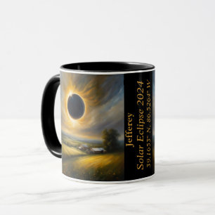 Total Eclipse of The Sun GPS Coordinates Name Mug