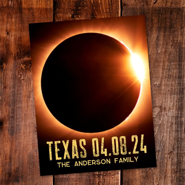 Total Eclipse Texas 2024 Personalised Postcard (Creator Uploaded)