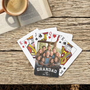 Total Grands Photo Varsity Grandad Est Year Legacy Playing Cards