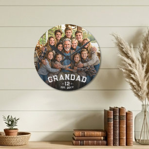 Total Grands Photo Varsity Grandad Est Year Legacy Round Clock