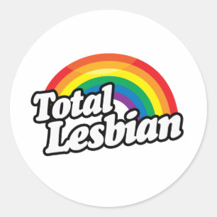 TOTAL LESBIAN CLASSIC ROUND STICKER