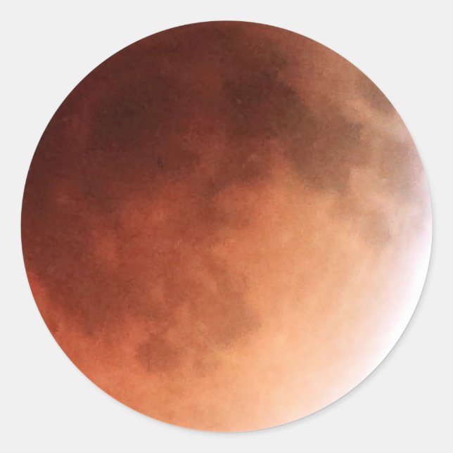 Total Lunar Eclipse (14) 1:07am April 15, 2014 Classic Round Sticker (Front)