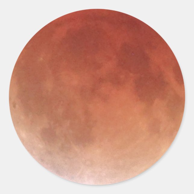 Total Lunar Eclipse (20) 1:52am April 15, 2014 Classic Round Sticker (Front)
