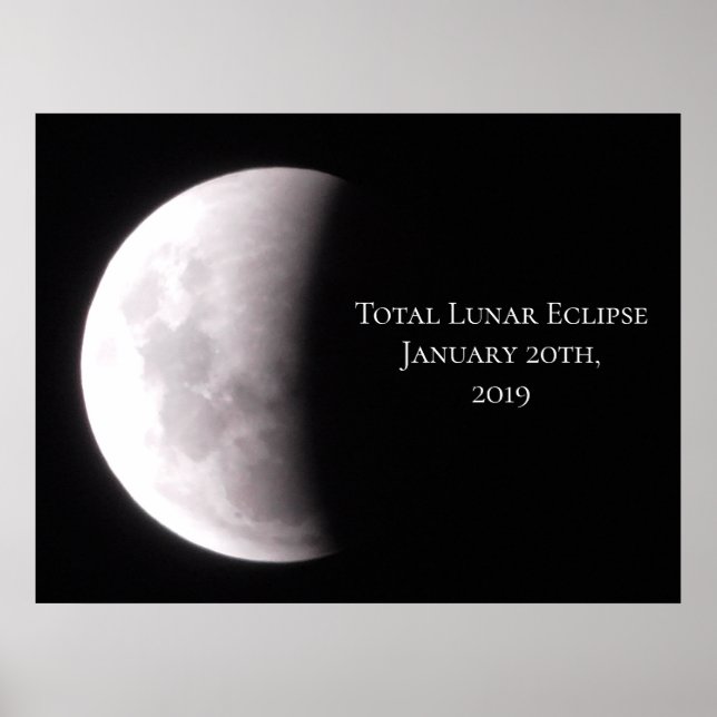 Total Lunar Eclipse Moon Poster (Front)