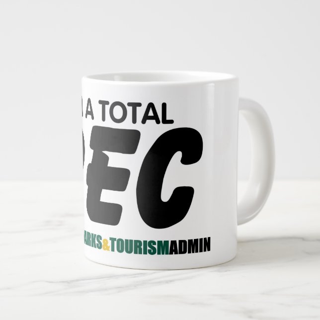 Total Rec Jumbo Mug - Green Font (Front Right)