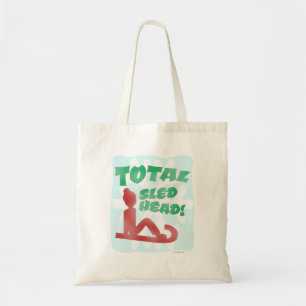 Total Sled Head Funny Holiday Logo Fun Motto Tote Bag
