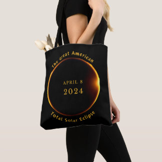 Total solar eclips 2024 tote bag