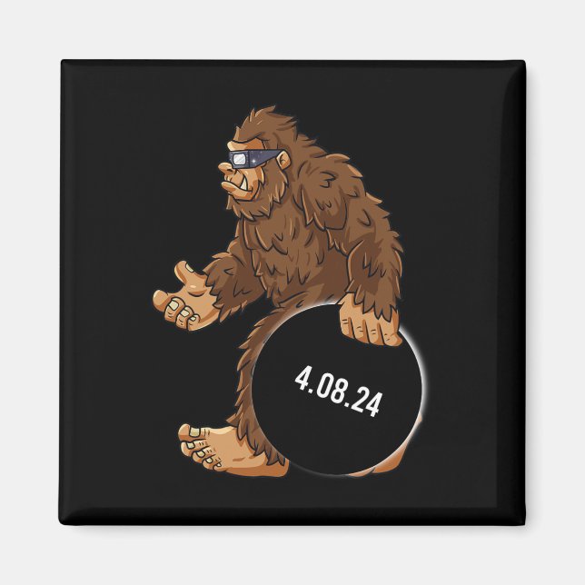 Total Solar Eclipse 04.08.2024 Bigfoot Fun Boys Gi Magnet (Front)