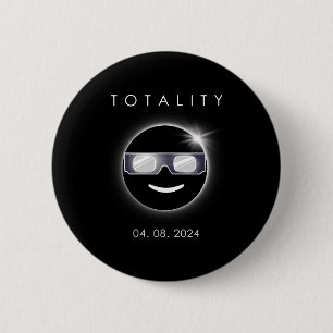 Total Solar Eclipse 04 08 2024 Totality Boys Girls 6 Cm Round Badge