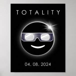 Total Solar Eclipse 04 08 2024 Totality Boys Girls Poster