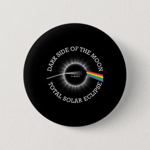 Total Solar Eclipse 04 08 24 Rainbow Totality Dark 6 Cm Round Badge