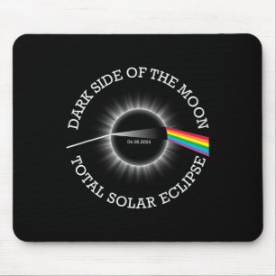 Total Solar Eclipse 04 08 24 Rainbow Totality Dark Mouse Pad
