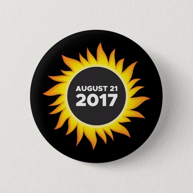Total Solar Eclipse - 08.21.2017 6 Cm Round Badge (Front)