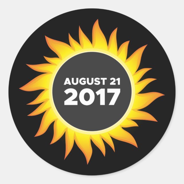 Total Solar Eclipse - 08.21.2017 Classic Round Sticker (Front)
