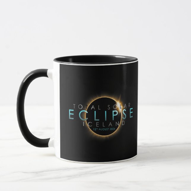 Total Solar Eclipse 12th August 2026 – Iceland  Mug (Left)