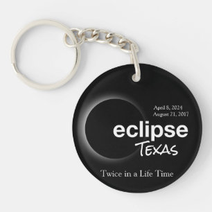 Total Solar Eclipse 2017 2024 - Texas Key Ring