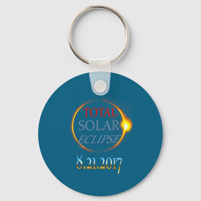 Total Solar Eclipse 2017 Design Key Ring (Front)