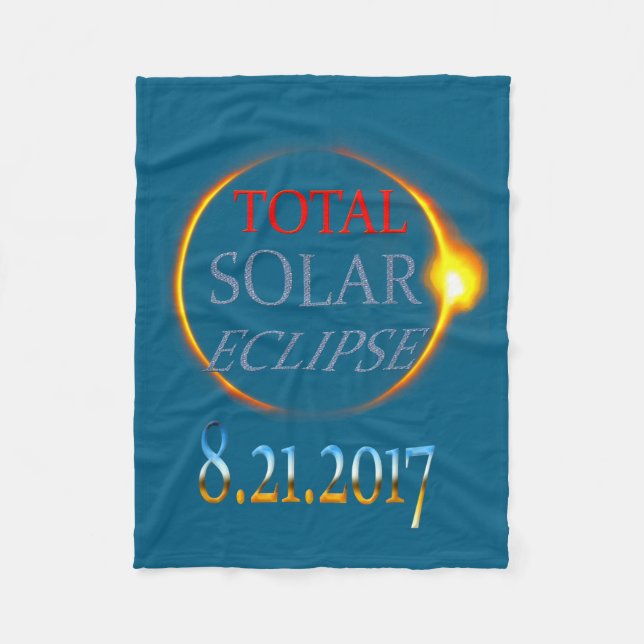 Total Solar Eclipse 2017 Fleece Blanket (Front)
