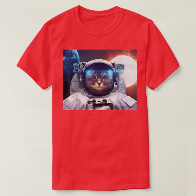 Total Solar Eclipse 2017 Fun Cat Laser Beam Astron T-Shirt (Design Front)