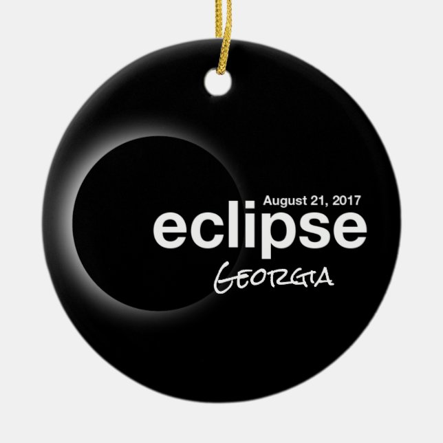 Total Solar Eclipse 2017 - Georgia Ceramic Ornament (Front)