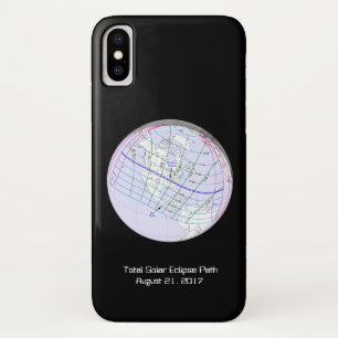 Total Solar Eclipse 2017 Global Path iPhone X Case