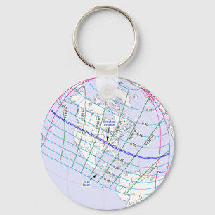 Total Solar Eclipse 2017 Global Path Key Ring