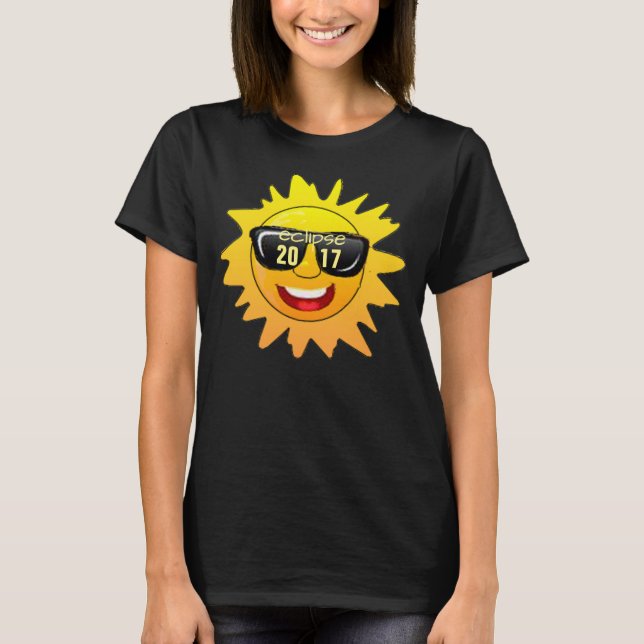total solar eclipse 2017 hipster t-shirt design (Front)