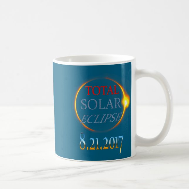 Total Solar Eclipse 2017 Illustration Coffee Mug (Right)