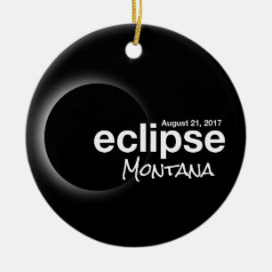 Total Solar Eclipse 2017 - Montana Ceramic Tree Decoration