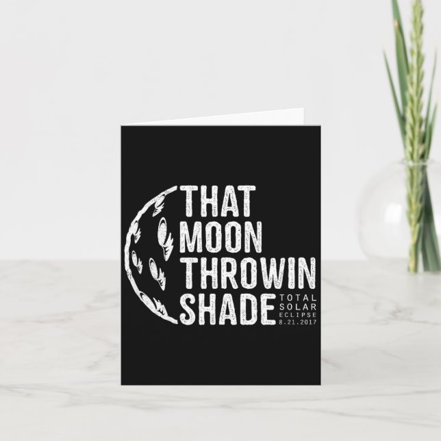 Total Solar Eclipse 2017 Moon Illustration Card (Front)