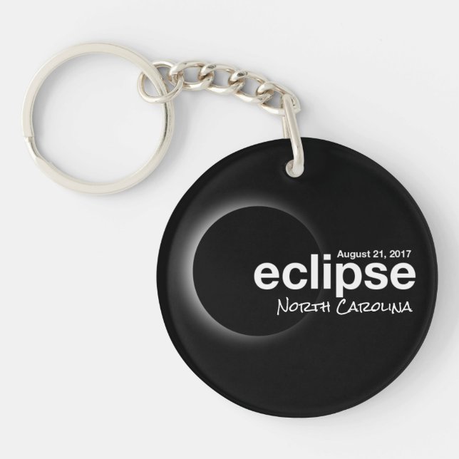 Total Solar Eclipse 2017 - North  Carolina Key Ring (Front)
