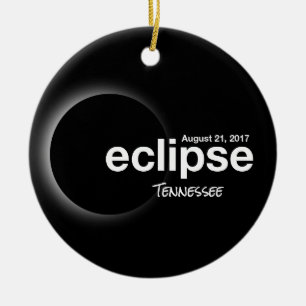Total Solar Eclipse 2017 - Tennessee Ceramic Tree Decoration