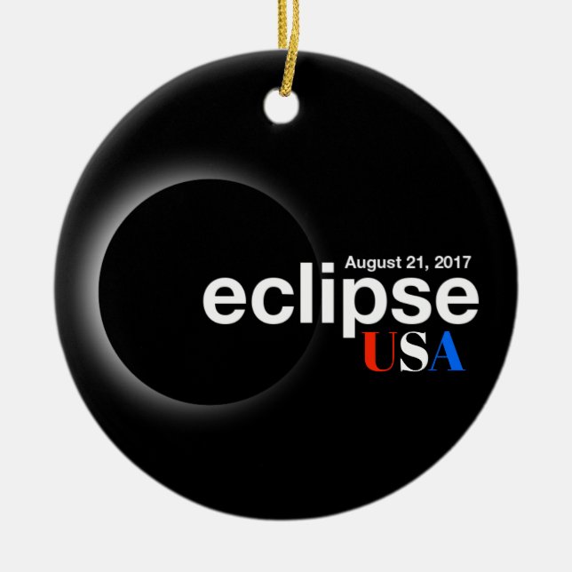 Total Solar Eclipse 2017 - USA Ceramic Ornament (Front)