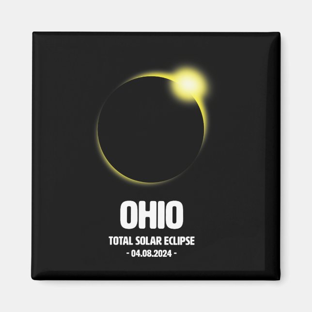 Total Solar Eclipse 2024 04.08.24 Ohio  Magnet (Front)