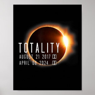 Total Solar Eclipse 2024 2017 Totality Twice In A  Poster