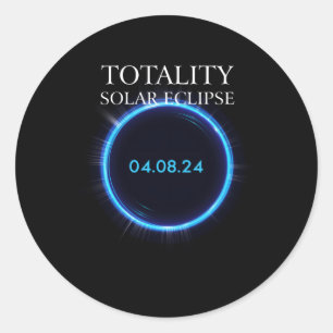 Total Solar Eclipse 2024 America 040824 Astronomy Classic Round Sticker