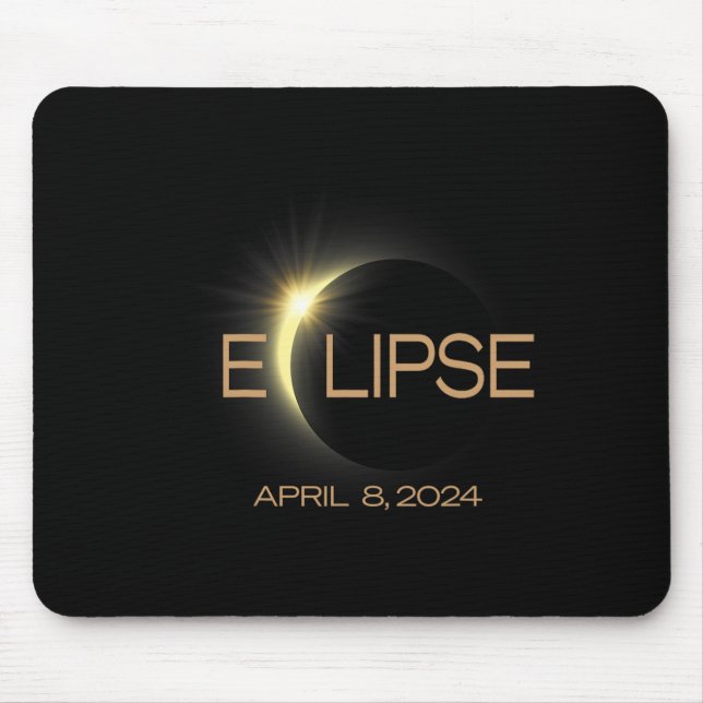 Total Solar Eclipse 2024 America  Mouse Pad (Front)